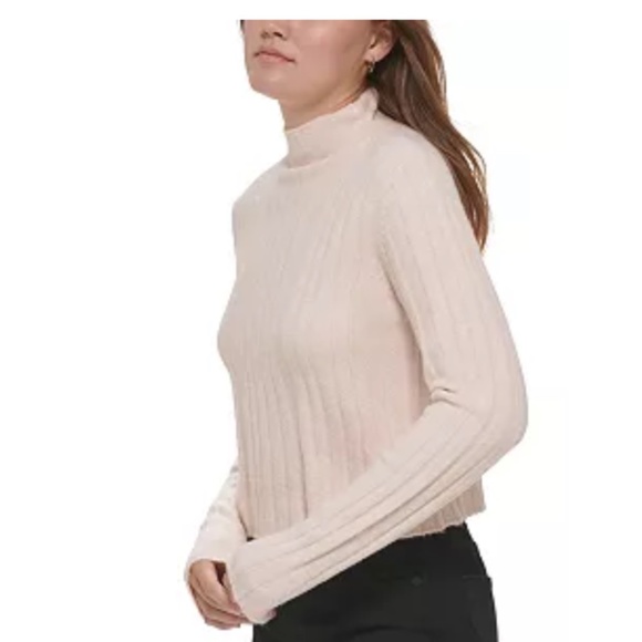 Calvin Klein Cropped Mock Neck Sweater - Picture 2 of 3